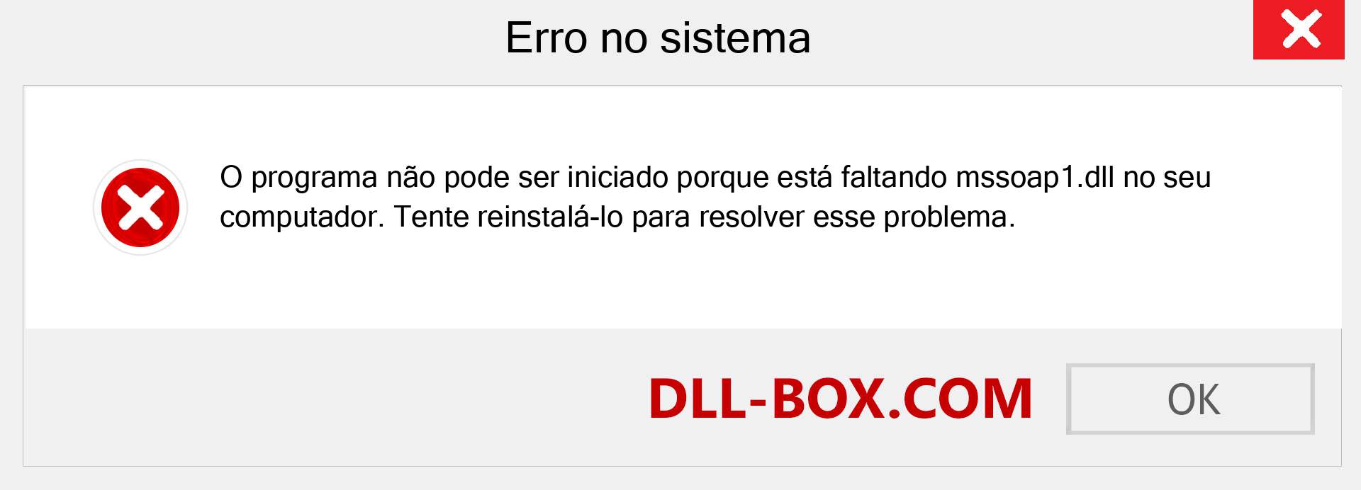 Arquivo mssoap1.dll ausente ?. Download para Windows 7, 8, 10 - Correção de erro ausente mssoap1 dll no Windows, fotos, imagens